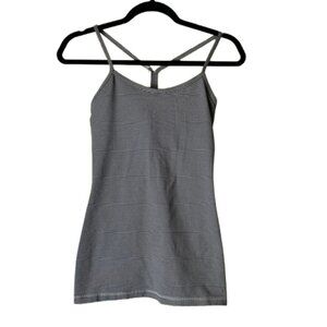 Lululemon Power Y Tank with Built In Bra Size 6 Stripes